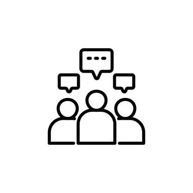 Vektör içinde tartışma simgesi. Logotype
