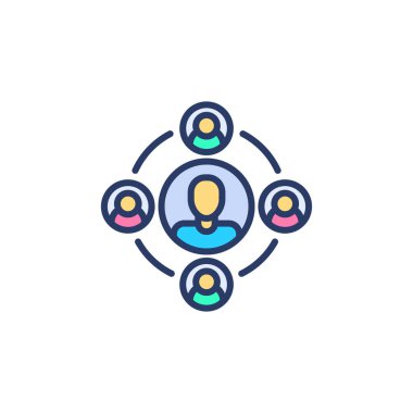 Takım Ağ simgesi vektör. Logotype