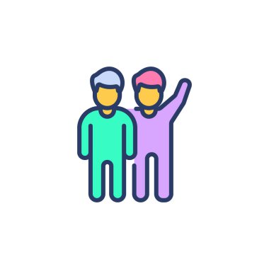 Vektör olarak yoldaşlık simgesi. Logotype