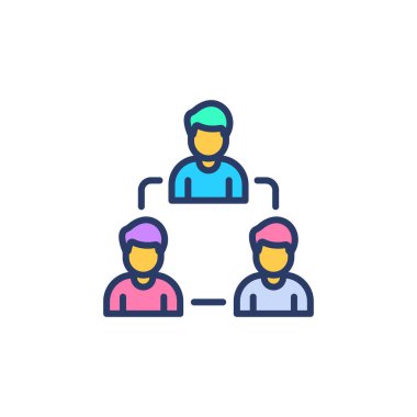 Takım çalışması simgesi vektörde. Logotype