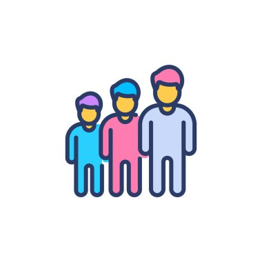 Vektör olarak kolektif liderlik simgesi. Logotype