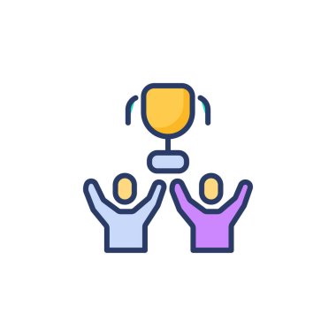 Takım Başarı ikonu vektör olarak. Logotype