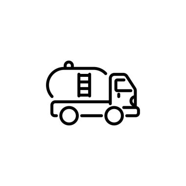 Petrol Tankeri simgesi vektörde. Logotype