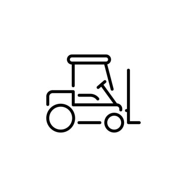 Forklift simgesi vektörde. Logotype