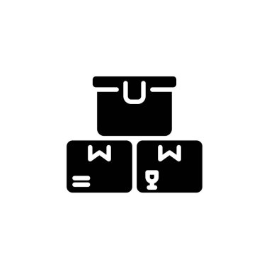 Kargo Ürünleri simgesi vektörde. Logotype