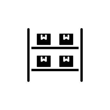 Paket Depolama simgesi vektörde. Logotype