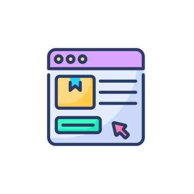 Çevrimiçi Sipariş simgesi vektörü. Logotype