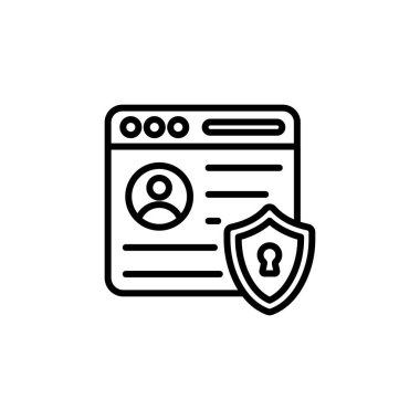 Vektör olarak güvenli profil simgesi. Logotype