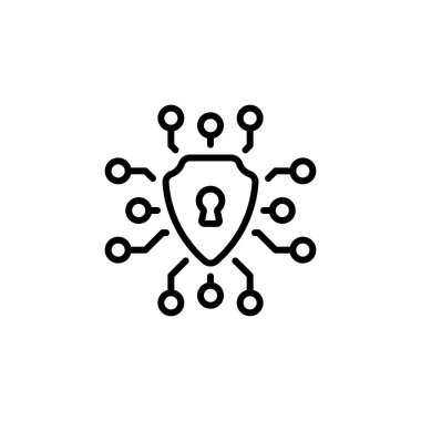 AI Güvenlik simgesi vektörde. Logotype