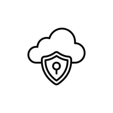 Bulut Güvenliği ikonu. Logotype