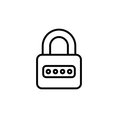 Vektör içinde asma kilit simgesi. Logotype