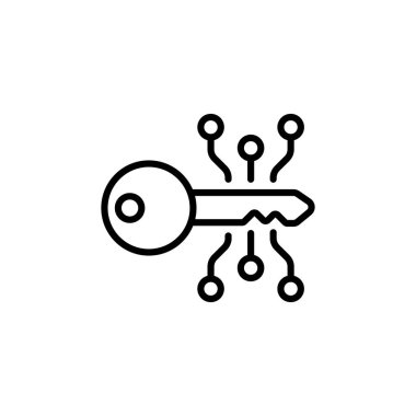 Vektör olarak Şifreleme Anahtarı simgesi. Logotype