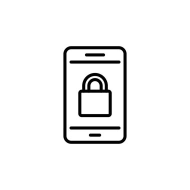 Mobil Güvenlik simgesi vektörde. Logotype