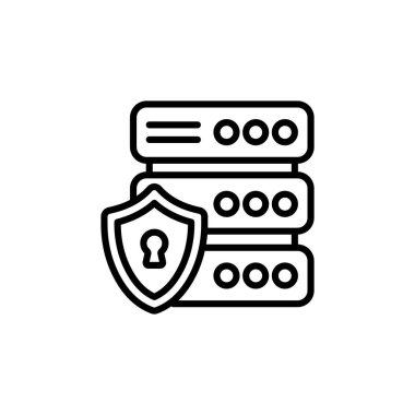 Ağ Güvenliği simgesi vektörde. Logotype
