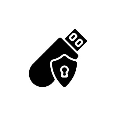 Vektör olarak güvenli USB simgesi. Logotype
