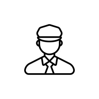 Pilot simgesi vektörde. Logotype