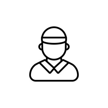 Teslimatçı simgesi vektörde. Logotype