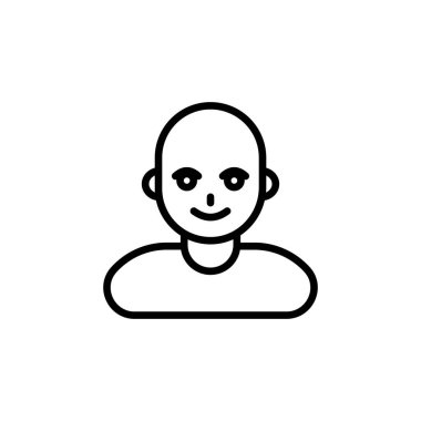 Vektör olarak Kel Adam simgesi. Logotype