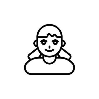 Bebek Kız ikonu vektör olarak. Logotype