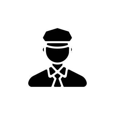 Pilot simgesi vektörde. Logotype