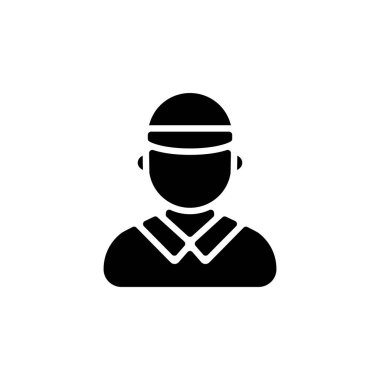 Teslimatçı simgesi vektörde. Logotype