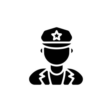 Pilot simgesi vektörde. Logotype