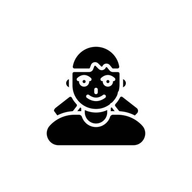 Bebek Kız ikonu vektör olarak. Logotype