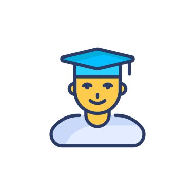 Vektör olarak mezuniyet simgesi. Logotype