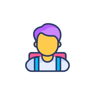 Vektör olarak öğrenci simgesi. Logotype