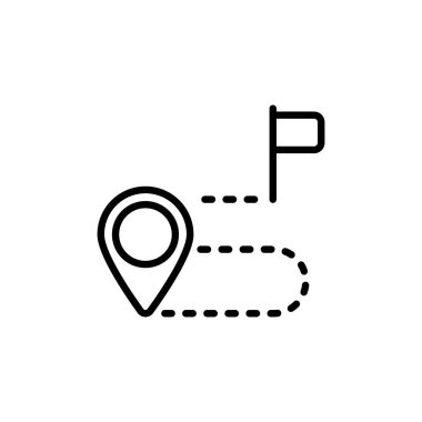 Varış simgesi vektörde. Logotype