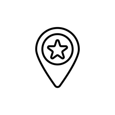 Vektörde favori konum simgesi. Logotype