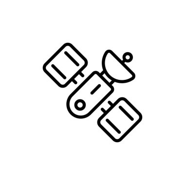 Uydu simgesi vektörde. Logotype