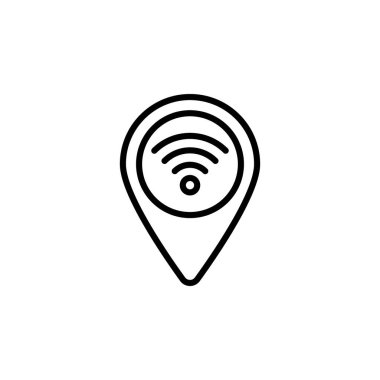 GPS sinyal simgesi vektörde. Logotype