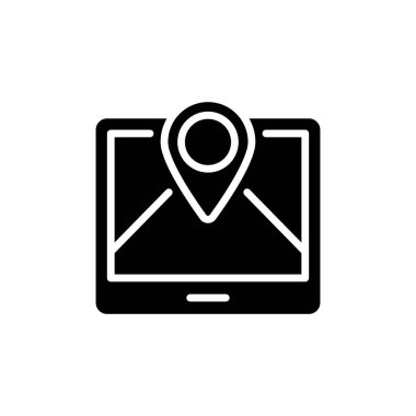 GPS Ekran simgesi vektör cinsinden. Logotype