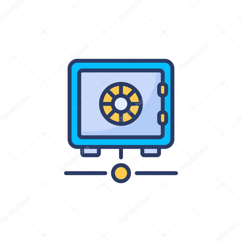 Network Secure Vault icon in vector. Logotype