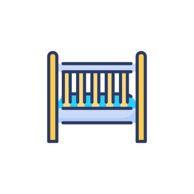 Beşik simgesi vektörde. Logotype