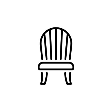 Windsor Sandalyesi ikonu vektör olarak. Logotype