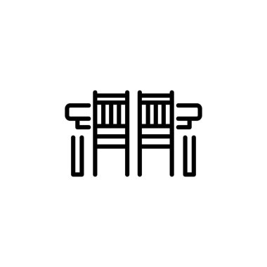 Yemek masası simgesi vektörde. Logotype