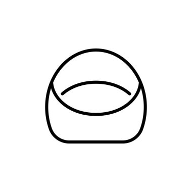 Salon Sandalyesi simgesi vektörde. Logotype