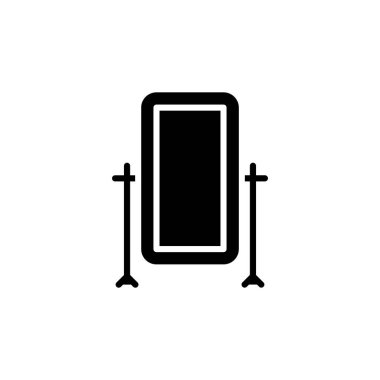 Ayna simgesi vektörde. Logotype