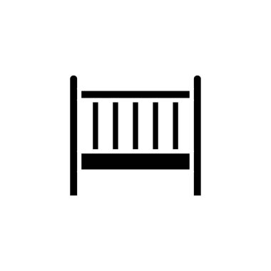 Beşik simgesi vektörde. Logotype