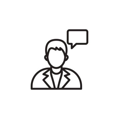 Vektör olarak bir doktor simgesine sor. Logotype