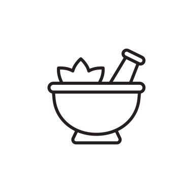 Vektör olarak bitkisel tıp ikonu. Logotype