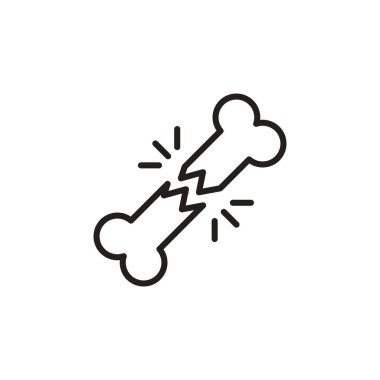 Vektör olarak kemik kırılma simgesi. Logotype