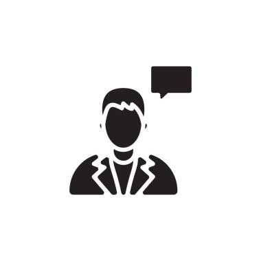 Vektör olarak bir doktor simgesine sor. Logotype