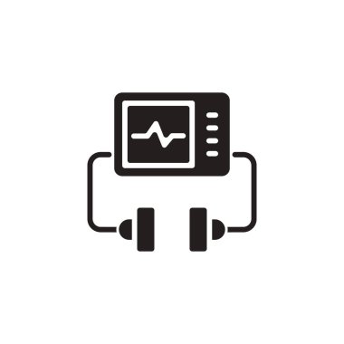 Defibrilatör simgesi vektörde. Logotype