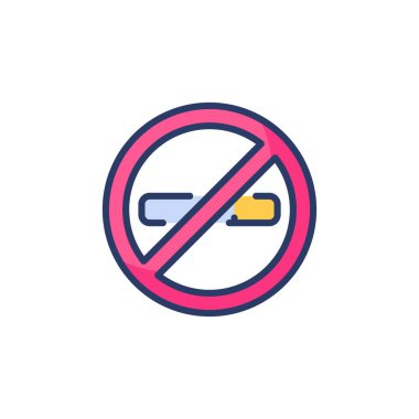 Vektörde sigara içme ikonu yok. Logotype