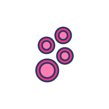 Vektör olarak kan hücreleri simgesi. Logotype