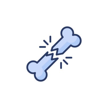 Vektör olarak kemik kırılma simgesi. Logotype