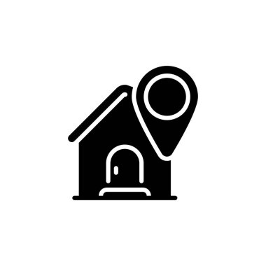 Konum simgesi vektörde. Logotype